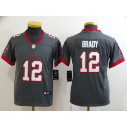 Youth Nike Tampa Bay Buccaneers #12 Tom Brady Gray New 2020 Vapor Untouchable Limited Jersey
