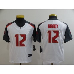 Youth Nike Tampa Bay Buccaneers #12 Tom Brady White Vapor Untouchable Limited Jersey