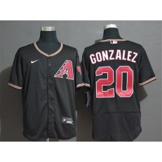 MLB Arizona Diamondbacks #20 Luis Gonzalez Black Nike 2020 Flexbase Jersey