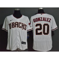 MLB Arizona Diamondbacks #20 Luis Gonzalez White Nike 2020 Flexbase Jersey