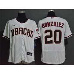 MLB Arizona Diamondbacks #20 Luis Gonzalez White Nike 2020 Flexbase Jersey
