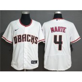 MLB Arizona Diamondbacks #4 Ketel Marte White Nike Flexbase Jersey