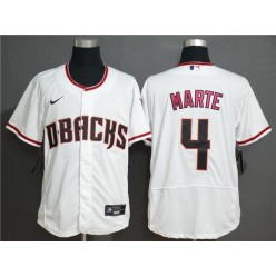 MLB Arizona Diamondbacks #4 Ketel Marte White Nike Flexbase Jersey