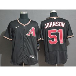 MLB Arizona Diamondbacks #51 Randy Johnson Black Nike 2020 Flexbase Jersey