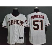 MLB Arizona Diamondbacks #51 Randy Johnson White Nike 2020 Flexbase Jersey