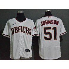 MLB Arizona Diamondbacks #51 Randy Johnson White Nike 2020 Flexbase Jersey