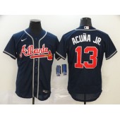 MLB Atlanta Braves #13 Ronald Acuna Jr. Nave 2020 Nike Flexbase Jersey