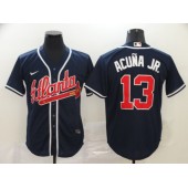 MLB Atlanta Braves #13 Ronald Acuna Jr. Navy 2020 Nike Cool Base Jersey