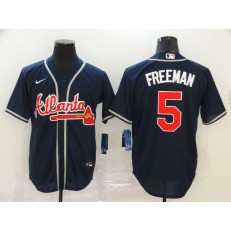 MLB Atlanta Braves #5 Freddie Freeman Navy 2020 Nike Cool Base Jersey