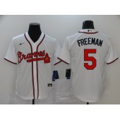 MLB Atlanta Braves #5 Freddie Freeman White 2020 Nike Cool Base Jersey