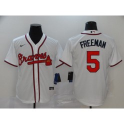 MLB Atlanta Braves #5 Freddie Freeman White 2020 Nike Cool Base Jersey