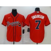 MLB Atlanta Braves #7 Dansby Swanson White 2020 Nike Cool Base Jersey (2)