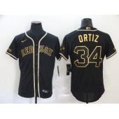 MLB Boston Red Sox #34 David Ortiz Black Gold 2020 Nike Flexbase Jersey