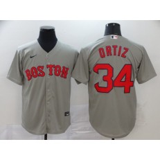MLB Boston Red Sox #34 David Ortiz Gray 2020 Nike Cool Base Jersey