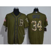 MLB Boston Red Sox #34 David Ortiz Olive 2020 Nike Cool Base Jersey