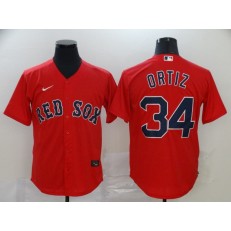 MLB Boston Red Sox #34 David Ortiz Red 2020 Nike Cool Base Jersey