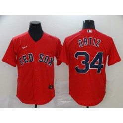 MLB Boston Red Sox #34 David Ortiz Red 2020 Nike Cool Base Jersey