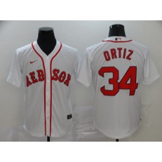 MLB Boston Red Sox #34 David Ortiz White 2020 Nike Cool Base Jersey