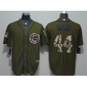 MLB Chicago Cubs #44 Anthony Rizzo Olive 2020 Nike Cool Base Jersey