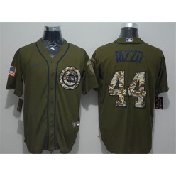 MLB Chicago Cubs #44 Anthony Rizzo Olive 2020 Nike Cool Base Jersey