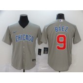 MLB Chicago Cubs #9 Javier Baez Gray 2020 Nike Cool Base Jersey