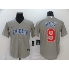 MLB Chicago Cubs #9 Javier Baez Gray 2020 Nike Cool Base Jersey