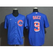 MLB Chicago Cubs #9 Javier Baez Royal 2020 Nike Cool Base Fashion Jersey