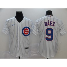 MLB Chicago Cubs #9 Javier Baez White 2020 Nike Cool Base Jersey
