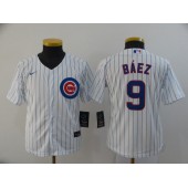 MLB Chicago Cubs #9 Javier Baez White Youth 2020 Nike Cool Base Jersey