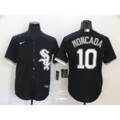 MLB Chicago White Sox #10 Yoan Moncada Black Cool Base Jersey