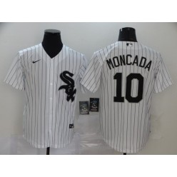 MLB Chicago White Sox #10 Yoan Moncada White 2020 Nike Cool Base Jersey