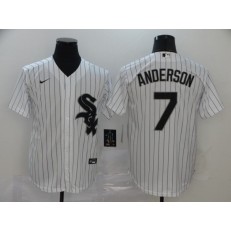 MLB Chicago White Sox #7 Tim Anderson White 2020 Nike Cool Base Jersey