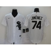 MLB Chicago White Sox #74 Eloy Jimenez White 2020 Nike Cool Base Jersey