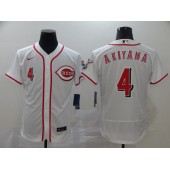 MLB Cincinnati Reds #4 Shogo Akiyama White 2020 Nike Flexbase Jersey