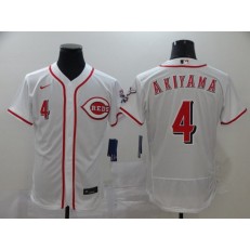 MLB Cincinnati Reds #4 Shogo Akiyama White 2020 Nike Flexbase Jersey