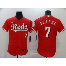 MLB Cincinnati Reds #7 Eugenio Suarez Red 2020 Nike Flexbase Jersey