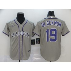 MLB Colorado Rockies #19 Charlie Blackmon Gray 2020 Nike Cool Base Jersey