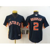 MLB Houston Astros 2 Alex Bregman Navy Women 2020 Nike Cool Base Jersey