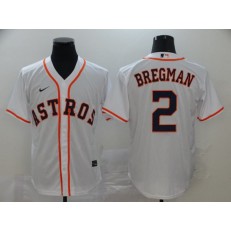 MLB Houston Astros 2 Alex Bregman White 2020 Nike Cool Base Jersey