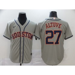 MLB Houston Astros 27 Jose Altuve Gray 2020 Nike Cool Base Jersey