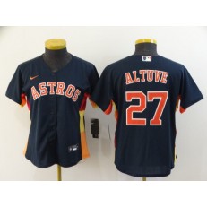 MLB Houston Astros 27 Jose Altuve Navy Women 2020 Nike Cool Base Jersey