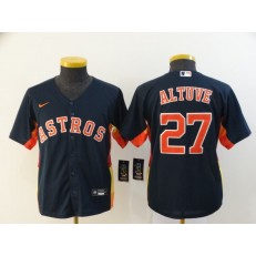 MLB Houston Astros 27 Jose Altuve Navy Youth 2020 Nike Cool Base Jersey