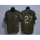 MLB Houston Astros 27 Jose Altuve Olive 2020 Nike Cool Base Jersey