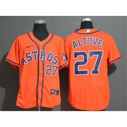MLB Houston Astros 27 Jose Altuve Orange 2020 Nike Flexbase Jersey