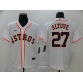MLB Houston Astros 27 Jose Altuve White 2020 Nike Cool Base Jersey