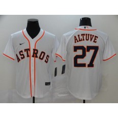 MLB Houston Astros 27 Jose Altuve White 2020 Nike Cool Base Jersey