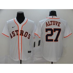 MLB Houston Astros 27 Jose Altuve White 2020 Nike Cool Base Jersey
