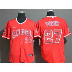 MLB Los Angeles Angels 27 Mike Trout Red 2020 Nike Flexbase Jersey