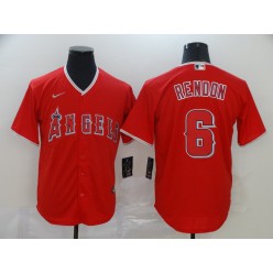 MLB Los Angeles Angels 6 Anthony Rendon Red 2020 Nike Cool Base Jersey