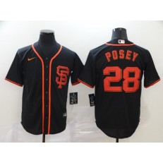 MLB San Francisco Giants #28 Buster Posey Black 2020 Nike Cool Base Jersey